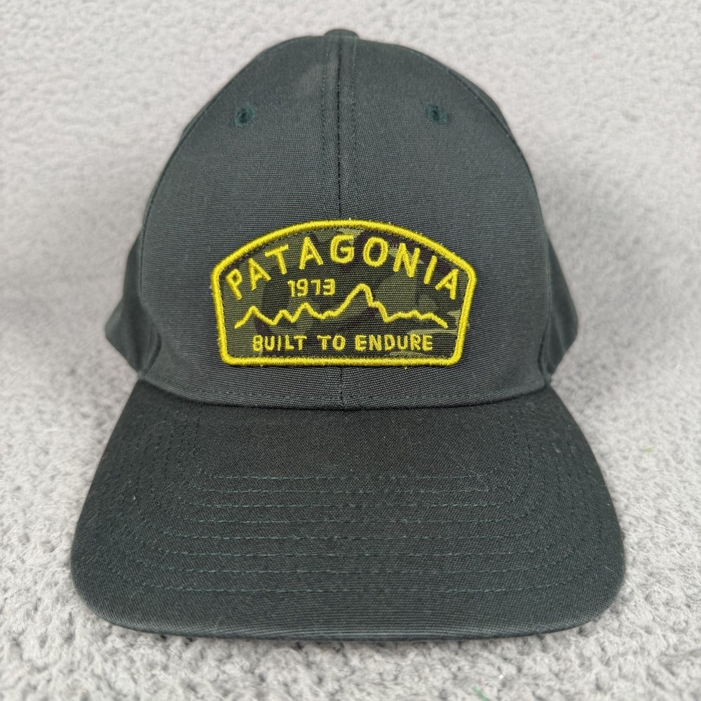 Patagonia Built To Endure Cap Unisex Snapback Unisex One Size Green Patch Logo
